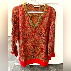 Soft Surroundings Pasha Pullover Paisley Wool Tunic